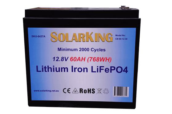 12.8V 60AH  Solarking Lithium Iron Battery Plastic  Case  CB-60-12-30