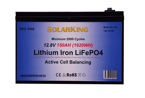 12.8V 150AH  Solarking Lithium Iron Battery Metal Case  CB-150-12-100