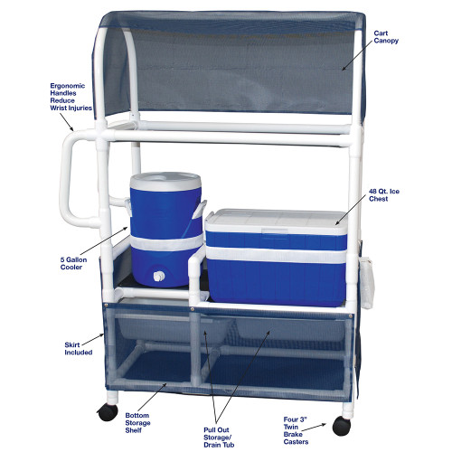Hydration Cart w/ two storage tubs
