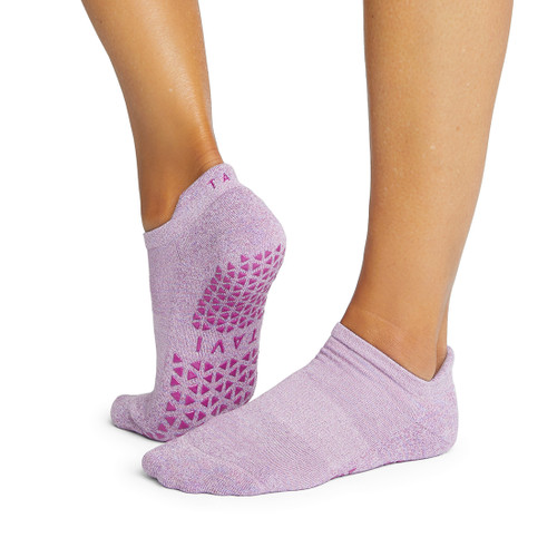 New Tavi Noir Penny Grip Socks for Barre, Pilates, Yoga Blue Tie