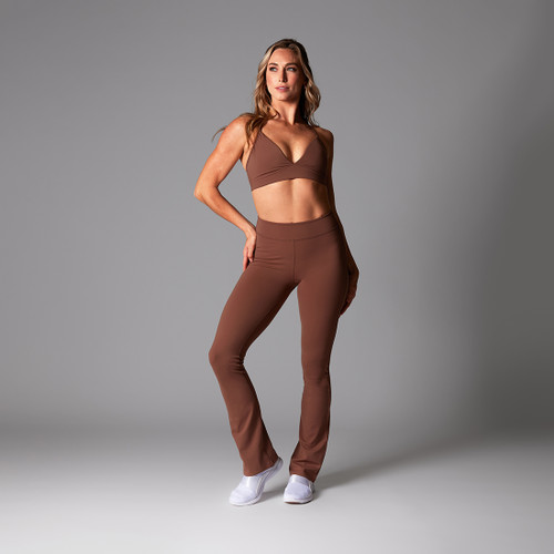 High Waisted Bootcut Pant in Clove