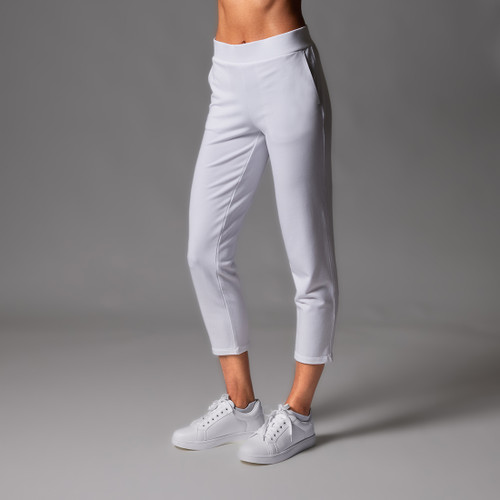 Cozy Ankle Pant in White