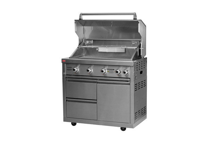 Ziegler & Brown Grand Turbo 4 Burner RollIn On Cart Ziegler and Brown