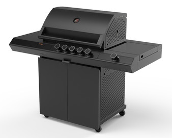Ziegler & Brown Turbo Classic 5 Burner BBQ on Cart with Side Burner & Shelf (T Series)