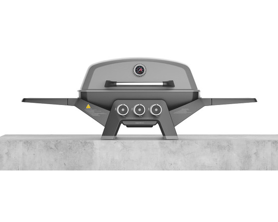 Ziggy Elite Triple Grill Natural Gas BBQ (Gunmetal Grey)