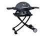 Ziggy By Ziegler & Brown Twin Grill LPG On Folding Cart (Gunmetal Grey)