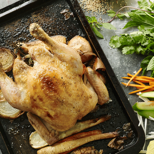 Roast Chicken with Garlic and Thyme Ziegler and Brown