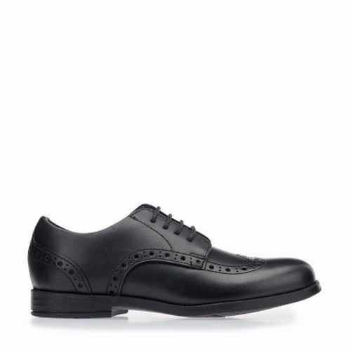 Brogue Snr Black Leather