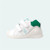 Velcro Leather Shoe 222125-B, White+Green