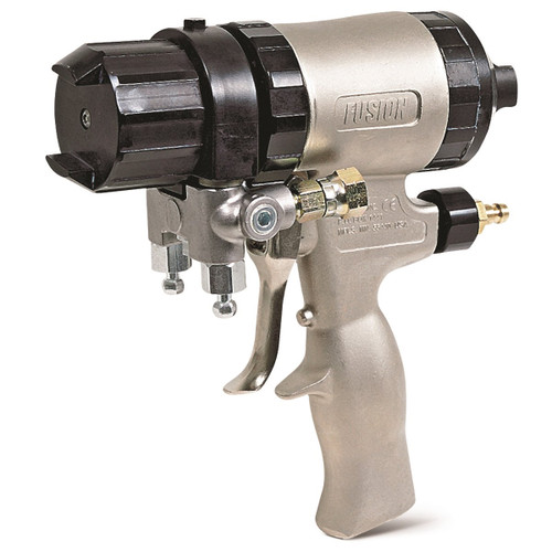 Round Pattern Fusion Mechanical Purge Gun with 0.040 in (1.0 mm) Orifice Size and Mix Chamber with 0.047 in (1.2 mm) Impingement Port