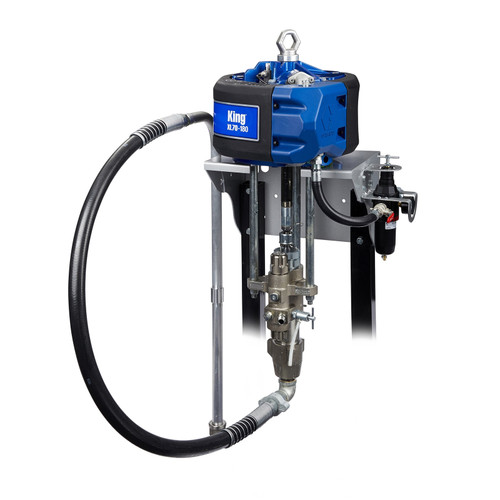 Discontinued: King 25:1 Sprayer, Integrated Filter, Wall Mount, Air Controls, Siphon Kit, XTR-5+, 50 ft (15 m) Hose, 6 ft (1.8 m) Whip Discontinued: King 25:1 Sprayer, Integrated Filter, Wall Mount, Air Controls, Siphon Kit, XTR-5+, 50 ft (15 m) Hose, 6 ft (1.8 m) Whip