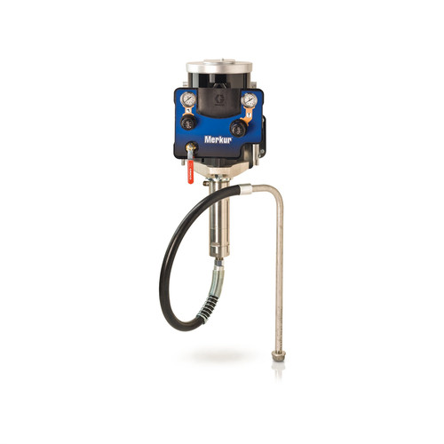 Merkur 36:1 Wall-Mount Airless Spray Package, XTR-5 Gun, 519 XHD Tip, 25 ft (7.6 m) Fluid Hose, Fluid Filter, DataTrak Merkur 36:1 Wall-Mount Airless Spray Package, XTR-5 Gun, 519 XHD Tip, 25 ft (7.6 m) Fluid Hose, Fluid Filter, DataTrak