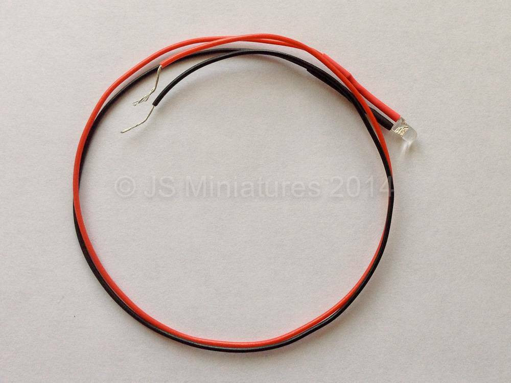 5 Pack 12v Red 3mm LEDs Pre-Wired With Resistors For Car, Auto, Boat, 10v-15v DC
