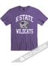 K-State Wildcats Purple Rally Football Helmet Short Sleeve T Shirt