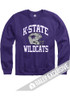 Mens K-State Wildcats Purple Rally Football Helmet Crew Sweatshirt