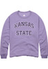 Mens K-State Wildcats Lavender Rally Arch Name Crew Sweatshirt