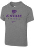 Toddler K-State Wildcats Grey Nike Team Issue Football Short Sleeve T-Shirt