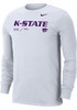 Mens K-State Wildcats White Nike DriFIT Team Issue Tee