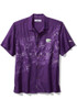 Mens K-State Wildcats Purple Tommy Bahama Islandzone Game Short Sleeve Dress Shirt
