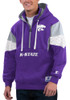 Mens K-State Wildcats Purple Starter Shotgun Long Sleeve Fashion Hood