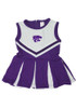 Toddler Girls Purple K-State Wildcats Tackle Cheer Dress Sets