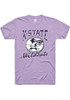K-State Wildcats Lavender Rally Willie Basketball Short Sleeve T Shirt