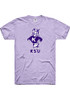 K-State Wildcats Lavender Rally Triblend Wabash Logo Short Sleeve Fashion T Shirt
