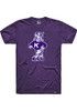 K-State Wildcats Purple Rally Triblend Wabash Logo Short Sleeve Fashion T Shirt