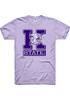 K-State Wildcats Lavender Rally Triblend Block K Short Sleeve Fashion T Shirt