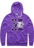 Mens K-State Wildcats Purple Charlie Hustle Retro Block Long Sleeve Fashion Hood