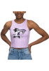 Womens Lavender K-State Wildcats Gingham First Down Tank Top
