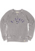 Womens Grey K-State Wildcats Burnout Crew Sweatshirt