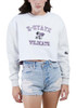 Womens K-State Wildcats White Hype and Vice Rookie Patchwork Crew Sweatshirt