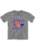 Youth K-State Wildcats Grey Rally Basketball Short Sleeve T-Shirt