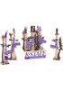 Purple K-State Wildcats Wooden Snowman Decor