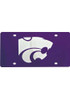 K-State Wildcats Purple  Team Logo Purple License Plate