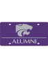 K-State Wildcats Purple  Team Logo Alumni License Plate