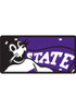 K-State Wildcats Purple  Team Logo Mega License Plate