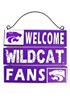 Purple K-State Wildcats Welcome Sign