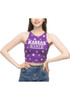 Womens Lavender K-State Wildcats Star First Down Crop Tank Top