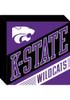 Purple K-State Wildcats Wood Block Sign