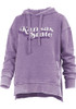 Womens K-State Wildcats Purple Pressbox Vintage Burnout Hooded Sweatshirt