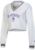 Womens K-State Wildcats White Champion RW Cropped Crew Sweatshirt