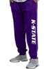 Mens Purple K-State Wildcats Poly Fleece Jogger Big and Tall Sweatpants