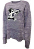 Womens Lavender K-State Wildcats Darby Heather Crew Sweatshirt