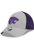 K-State Wildcats New Era JR Pipe Neo 39THIRTY Youth Flex Hat - Grey