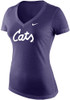 K-State Wildcats Purple Nike Cats Script Triblend Short Sleeve T-Shirt
