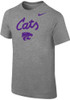 Youth K-State Wildcats Grey Nike Core Cotton Short Sleeve T-Shirt