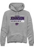 McKenna Johnson Rally Mens Graphite K-State Wildcats NIL Stacked Box Hooded Sweatshirt
