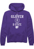 Ques Glover Rally Mens Purple K-State Wildcats NIL Sport Icon Hooded Sweatshirt